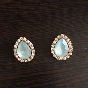 Blue teardrop earrings