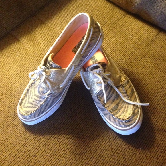 Sequined Zebra Sperry's!!