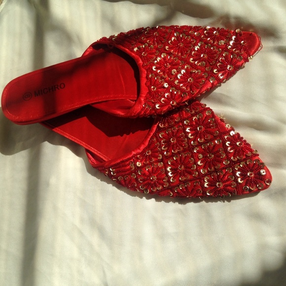 Red Moroccan Slippers🔻