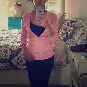 Pink cardigan