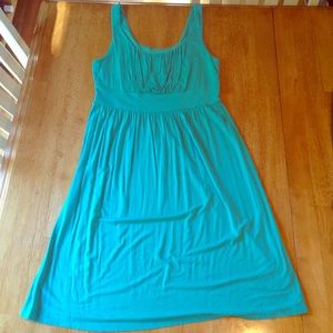Turquoise scoop neck dress