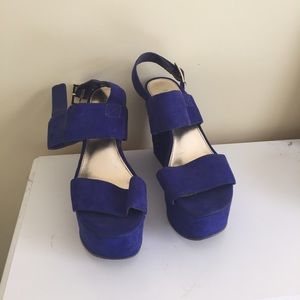 Blue platform heels from forget 21