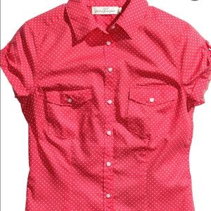 Red polka dot top H&M
