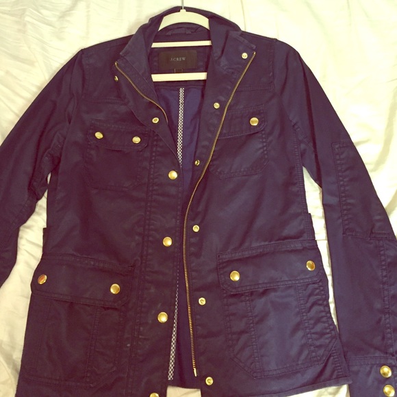 J. Crew field jacket navy XS women's