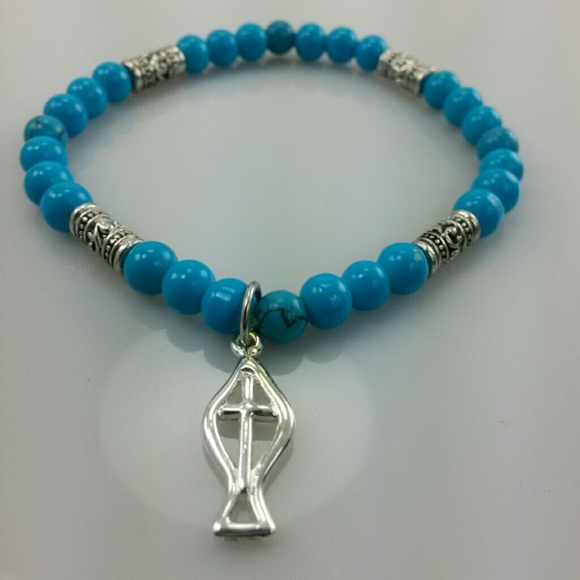 Fishers Of Men Howlite Beaded Bracelet - Picture 2 of 2