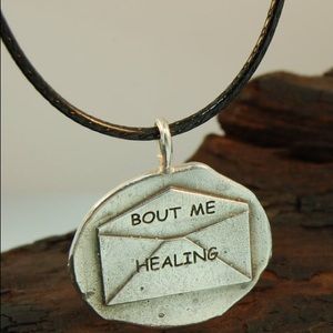 Sterling silver handmade rune, seal, heal envelope