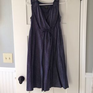 Navy blue polka dot dress