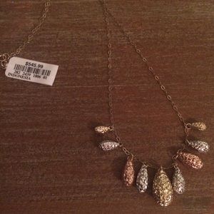 10k tri-colored gold plated 18 inch chain necklace