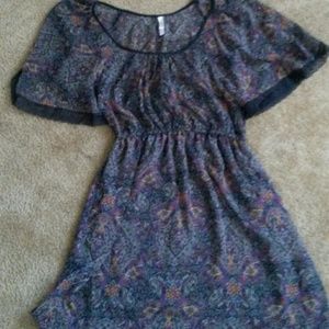 Purple paisley sheer top