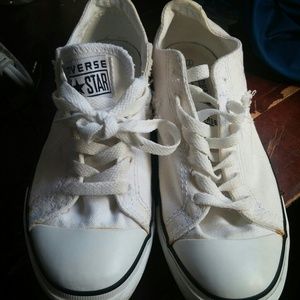 Converse one star white and blue.