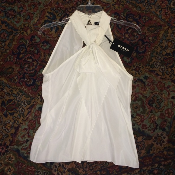 Worth New York White Dress Blouse - Picture 2 of 2