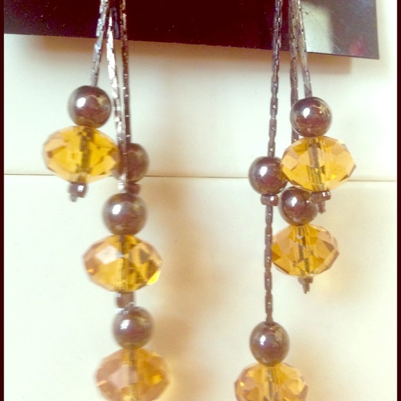 Long yellow earrings