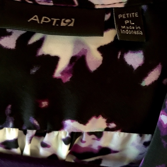 APT 9 Silk Poly Blouse -Like New SIZE:Petite Large - Picture 3 of 4