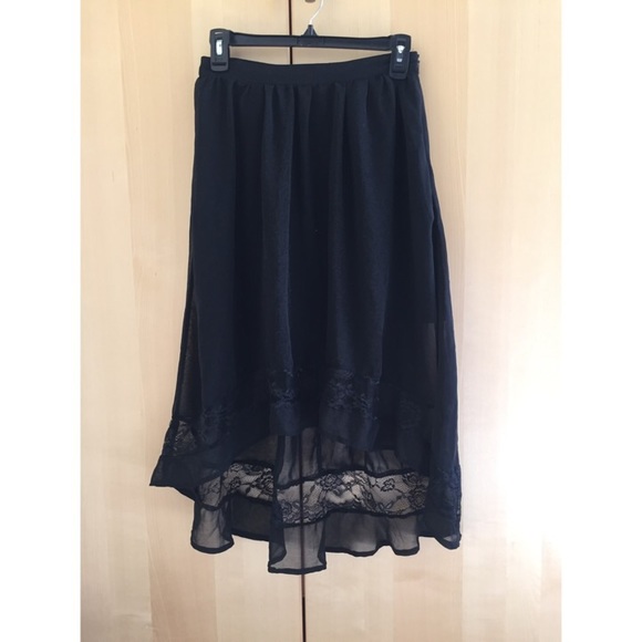 Lace High Low Skirt
