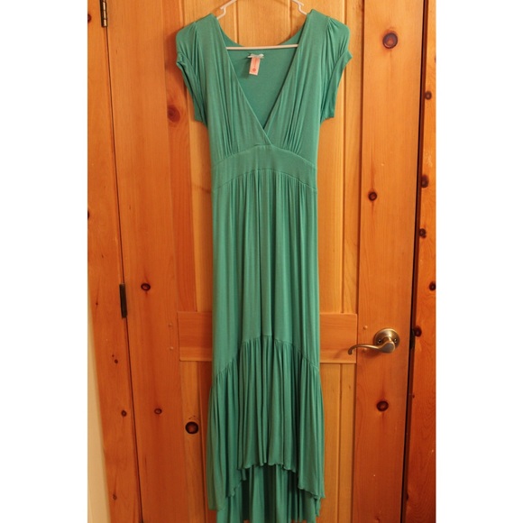 Mint High-Low Maxi Dress