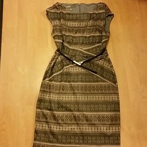 NORDSTROM Snowflake Jacquard Midi Dress