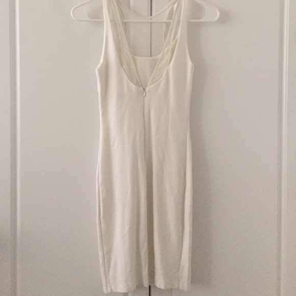 White Zara Dress with Lacy Neckpiece - Picture 4 of 4