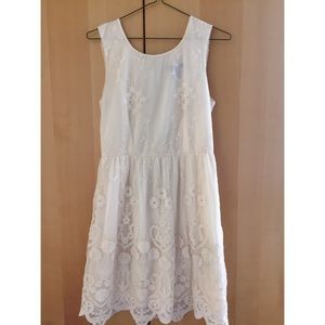 Beautiful White Dress with Lace Detail