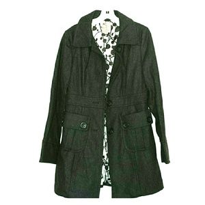 Tulle Wool Blend Walking Coat