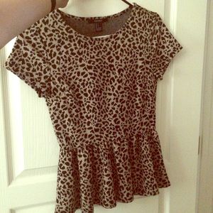 Leopard Peplum blouse !🎀