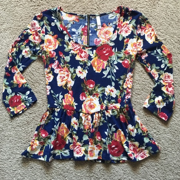 Floral Peplum Top