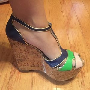 Jessica Simpson multi color wedges