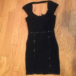 Guess ? Sequin bondage dress
