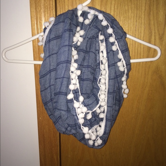 Blue infinity scarf