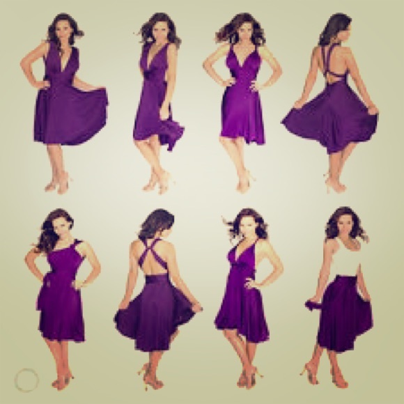 TART Purple Knee length Infinity wrap dress - L