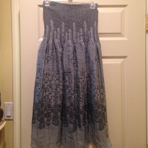 Silver strapless dress - Picture 1 of 1
