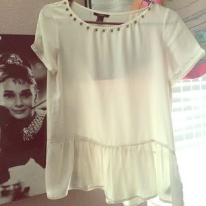 Studded peplum blouse🎀