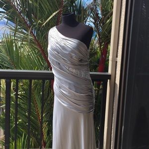 Silver Evening Gown