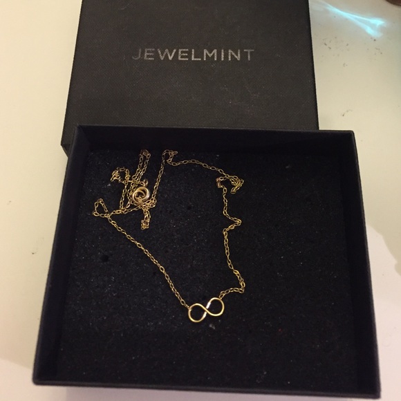 Dainty jewelmint infinity necklace