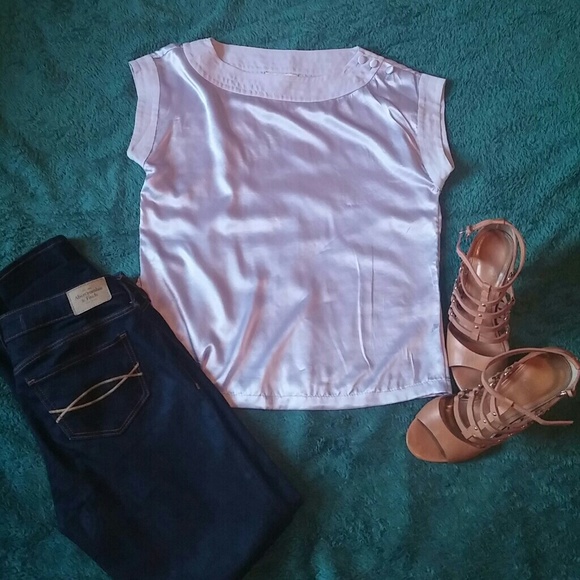 Purple Silk banana republic top