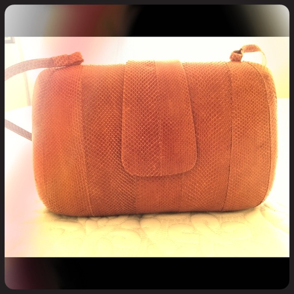Vintage authentic snake skin handbag 1970's
