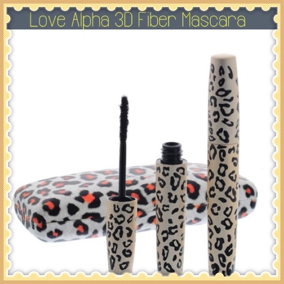 NIB Love Alpha 3D fiber mascara leopard case
