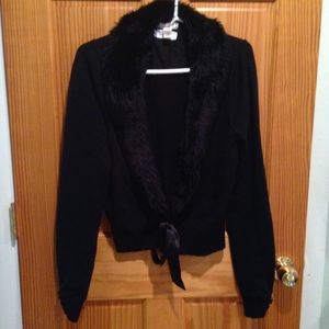 Faux Fur Collared Sweater