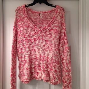 Anthropology red/white sweater