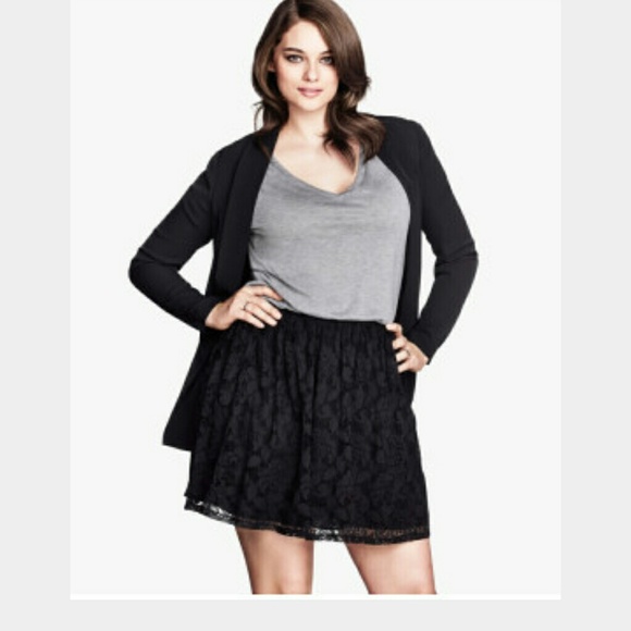Black lace skirt