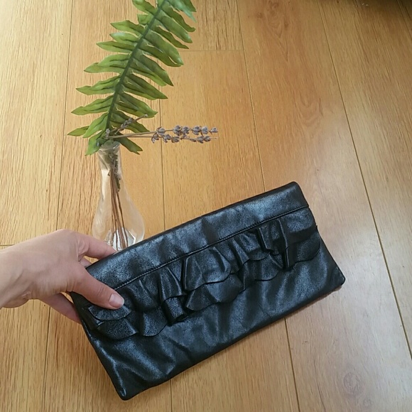 Hobo Black Leather Clutch