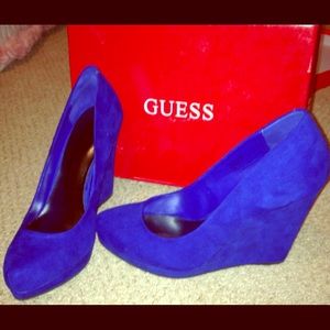 Gorgeous Wedges in Royal Blue.