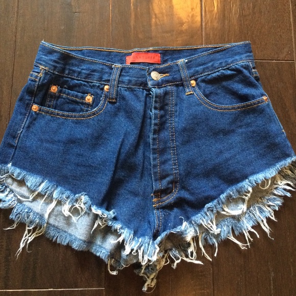 rainbow butt high wasted shorts