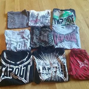 Boys size 8-10 Tapout tshirt and 1 pair of lounge