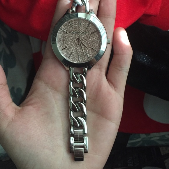 Michael Kors 3357 chain link w/crystal face watch
