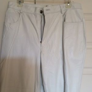 NWOT White Leather Pants