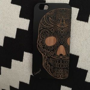 iPhone 6 wood sugar skull case