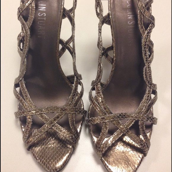 Bronze Strappy Heels