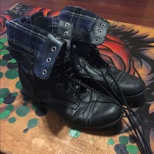 Pleather riding boots