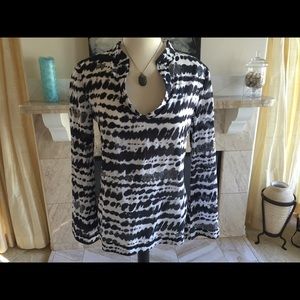 Tory Burch Zebra print with Embellishment Tunic