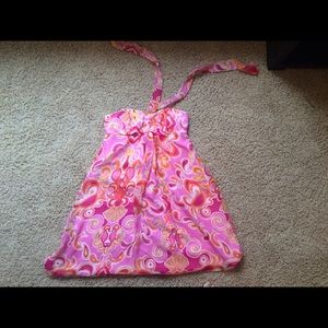 Lilly Pulitzer silky halter dress